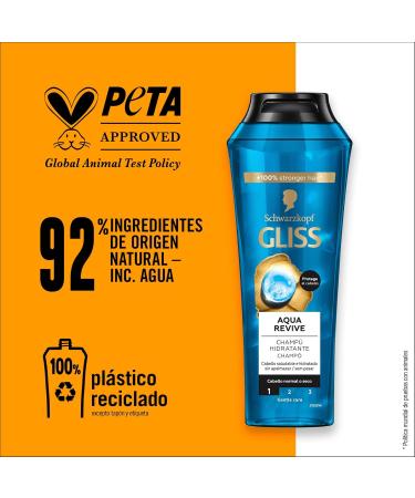  Gliss Gliss Aqua Revive Pack of 6 shampoos of 250 ml each (1500 ml total) - Buy Online on GoSupps.com