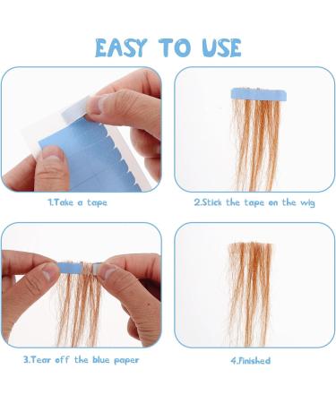 60 Pieces WLLHYF Hair Extension Tape - Double Sided No-Residue Adhesive for Human Hair Extensions - Pre-cut Replacement Tapes - Wig & Toupee Beauty Tool - Buy Online on GoSupps.com