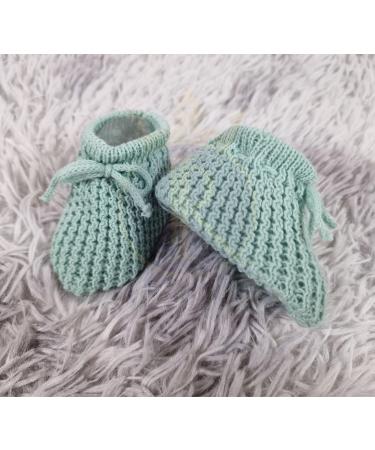 Royal Icon Baby Booties 0-3 Months - Warm & Safe Baby Slippers for Boys & Girls - Newborn Sage Green Booties Ri401 - Buy Online on GoSupps.com