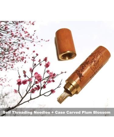 Self-Threading Needles  Needle Threader with Needle case Carving Plum Blossom Pattern  Golden  12 Pack plum blossom - Side Thread small - Buy Online on GoSupps.com