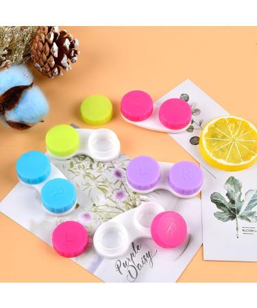 Jinlaili 20PCS Travel Contact Lens Cases Portable Contact Lens Holder Box Left/Right Eyes Contact Lens Container Mini Box Container Leak Proof Eye Contact Case for Travel Home 4 Colors - Buy Online on GoSupps.com