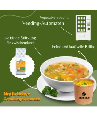 VENESSA VVS1 Pack of 2 Fine Vegetable Stock Sachets - 1 kg - Vending Machine Soup - Vegetable Soup - Vegetarian Soup - Lump-Free Vegetable Soup - Quick Preparation - Suitable for - Buy Online on GoSupps.com