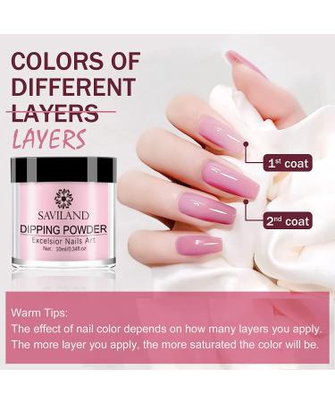 Saviland 39Pcs Dipping Powder Nail Kit - 30 Fall Colors with Dip Nail Liquid Set and French Nail Art Tools for Home DIY - Enthusiastic Girl - Buy Online on GoSupps.com