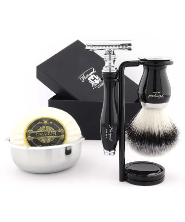 Premium Shaving Kit Gift for Men(Safety Razor Brush Bowl Stand) Branded Box (NO Blades Included)