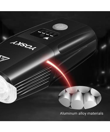 Yosky USB Rechargeable Bike Light Set - 1000 Lumens Front and Back Lights for Night Riding - Super Bright Headlight and Tail Light for Adults, Kids, Men, Women - Buy Online on GoSupps.com