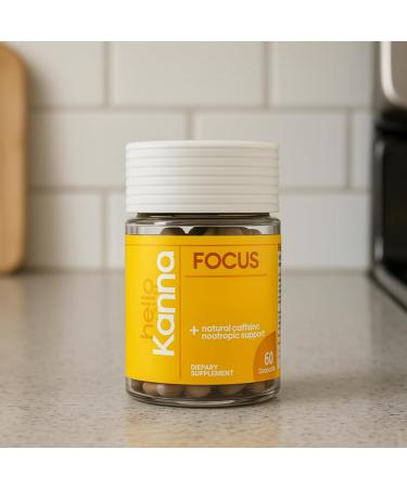 Hello Focus - Premium Cognitive Support Supplement - with Kanna Lion s Mane Bacopa & Ginkgo - Non-GMO Vegan Capsules - Supports Mental Clarity Focus and Daily Cognitive Performance - 60 Count - Buy Online on GoSupps.com