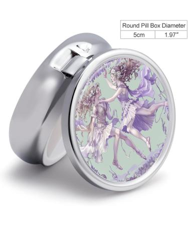 Travel Pill Box with Two Fairies 3 Compartment Portable Medicine Organizer for Purse & Pocket - Buy Online on GoSupps.com