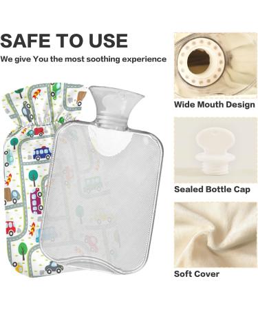 Cartoon Car Hot Water Bottle - 2L Heating Bag for Pain Relief & Period Cramps | International Shipping - Buy Online on GoSupps.com
