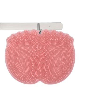 Foot scrubber for shower mat larger mat with non-slip suction cups-size L shower foot scrubber mat to calm painful feet helps when relaxed Lear-au rose