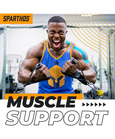 Sparthos Kinesiology Tape - Incredible Support for Athletic Sports and Recovery - Free Kinesiology Taping Guide! - Uncut 2 inch x 16.4 feet Roll A) Desert Beige + Free Taping Guide - Buy Online on GoSupps.com