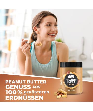 Buy ESN Peanut Butter Crunchy 1000g - Pure Additive-Free Peanut Butter | International Shipping Available - Buy Online on GoSupps.com