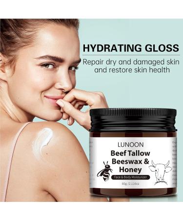 Face Repair & Body Moisturizer Cream - Beef Tallow Beeswax & Honey for Dry Skin Repair | Firming & Even Skin | 2.11 Oz - Buy Online on GoSupps.com
