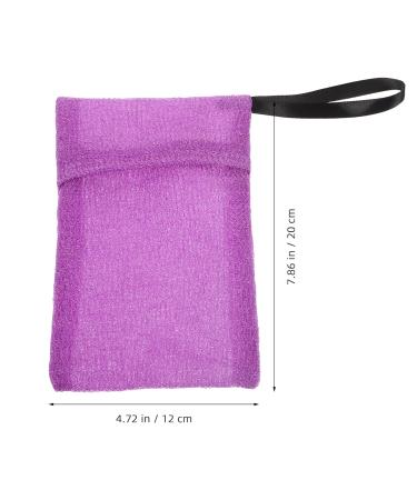 Premium Purple Bath Bag & Soap Pouch - Exfoliating Mesh Storage for Shampoo & Soap Bars - Durable Nylon Scrubber for Bathroom - Buy Online on GoSupps.com