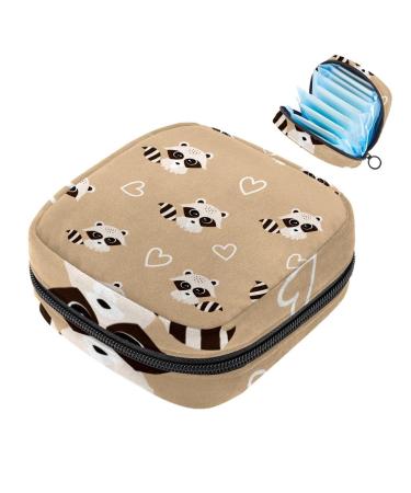 Women's napkin storage bag cute animal washbears heart patterns menstrual cup portable women's bandages storage bags female menstruation first period bag