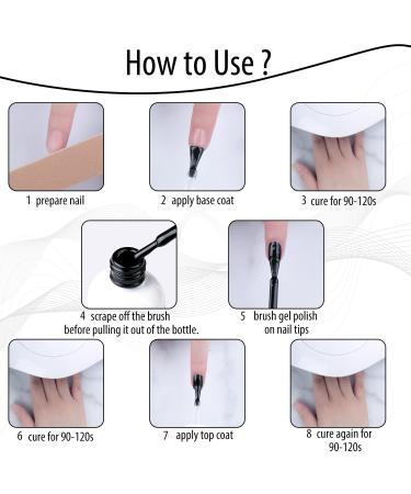 Black & White Gel Nail Polish Set - 2 x 15ml UV LED Soak Off for Long Lasting Nail Art | Perfect for Home Manicure & Salon DIY - Buy Online on GoSupps.com