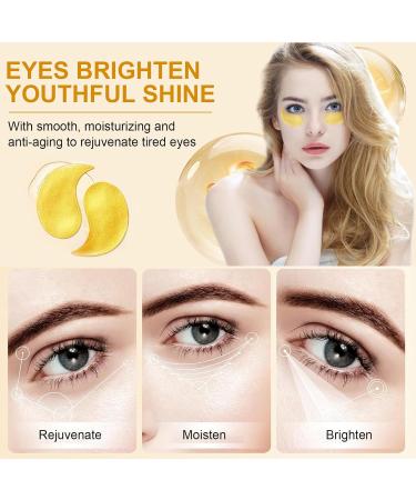 60 Pieces Under Eye Patches 24K Gold Eye Mask for Reduce Puffiness Collagen Hydrating Gel Pads Unisex Beauty Eyes Skin Care Products for Improving Dark Circles Eye Bags Fine Lines - Buy Online on GoSupps.com