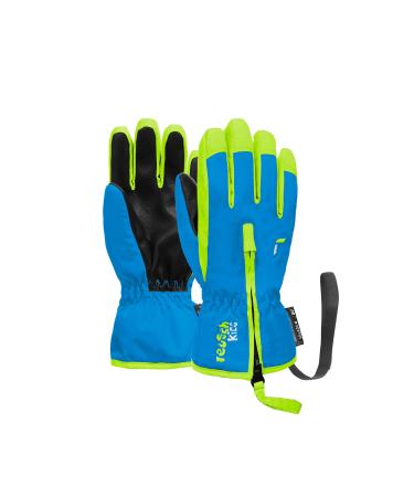 Reusch Unisex-Babies Ben pleasantly warm and windproof ski gloves everyday gloves baby gloves Snow hand shoes for sledding winter gloves III 4525 Brilliant Blue/Safety Yel