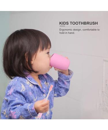 Kids Cartoon Animal Toothbrush Set - Flexible & Safe Training Oral Care Tools for Children - Deer and Giraffe Designs - Extra Handle for Easy Grip - 4pcs - Buy Online on GoSupps.com