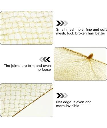 Invisible Hair Nets for Women - 20pcs Blonde Elastic Edge Mesh Hair Bun Nets - Ideal for Ballet, Gymnastics - 50cm/20inch - Buy Online on GoSupps.com