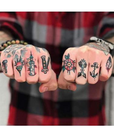 CARGEN Vintage Temporary Tattoos - American Traditional Flower Design for Men and Women - Old School Party Stickers - 1 Count - Buy Online on GoSupps.com