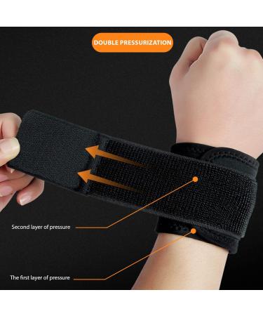 Wrist Brace for Carpal Tunnel Relief 2 Pack Support for Tendonitis Arthritis & Sports | Pain Relief Wraps & Mu equeras para Dolor de Manos - Buy Online on GoSupps.com