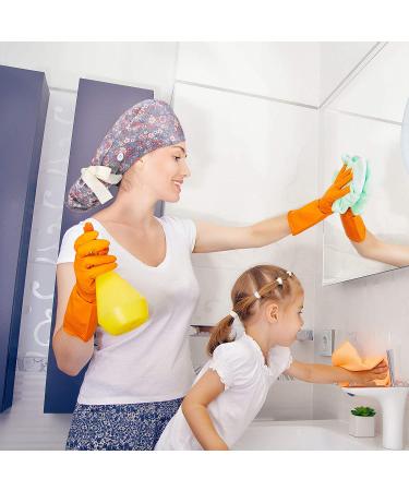 Adjustable Bouffant Cap with Button - 6 Pieces (Floral Print) | Women's Ponytail Hat - Buy Online on GoSupps.com