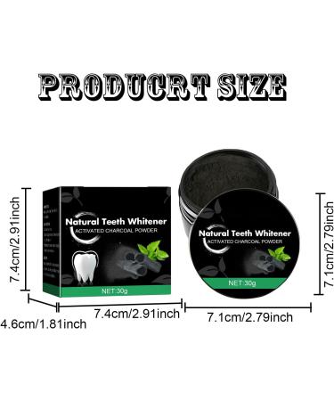 Natural Activated Charcoal Powder for Teeth Whitening - 30g x 2 | Cleans Tooth Stains & Brightens Teeth - Buy Online on GoSupps.com