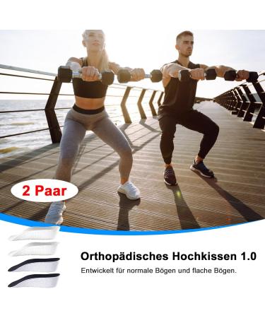 Buy Mokido Adjustable Orthopedic Heel Lifting Inserts for Men - Flat Feet Insole with 2 Sets (Gray + Black 1.37in/3.5cm) - International Shipping Available - Buy Online on GoSupps.com