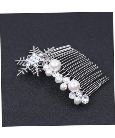 Housoutil 1pc Hair Barrettes Bridal Headpieces for Wedding Xmas Side Comb Pearl Side Comb Xmas Wedding Hair Pin Floral Wedding Pearl Hair Accessories Bride Christmas Slideshow Size 1 Silver - Buy Online on GoSupps.com