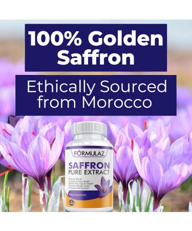 Saffron Supplement 88.5mg - Natural Appetite Suppressant for Heart & Eye Health, Mood & Metabolism Boost - Buy Online on GoSupps.com