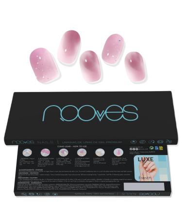 NOOVES NOOVES Purple Town Nail Gel Sheets - 20 Sheets - Art Design - Nail Stickers - 1 Nail File and 1 Orange Stick - Vegan