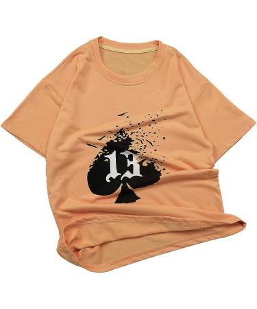 TZIISOA Men's Casual Short Sleeve Sweat Tracksuit Set - X-Large Orange - Buy Online on GoSupps.com