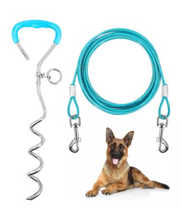 Super floor anchor dog plot for dogs large earth anchor dog earth skewers earth skewers dog leash for dog beach (10m green) 10m green