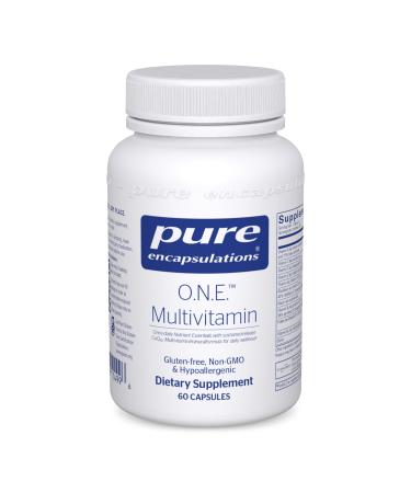Pure Encapsulations O.N.E. Multivitamin | Once Daily Multivitamin with Antioxidant Complex Metafolin, CoQ10, and Lutein to Support Vision, Cognitive Function, and Cellular Health* | 60 Capsules 60 Count (Pack of 1)