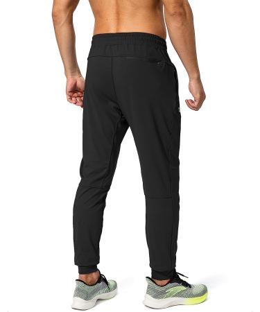 G Gradual Men's Zipper Pocket Sweatpants - Black Large | Athletic Training Joggers for Soccer, Running, Workout - Buy Online on GoSupps.com