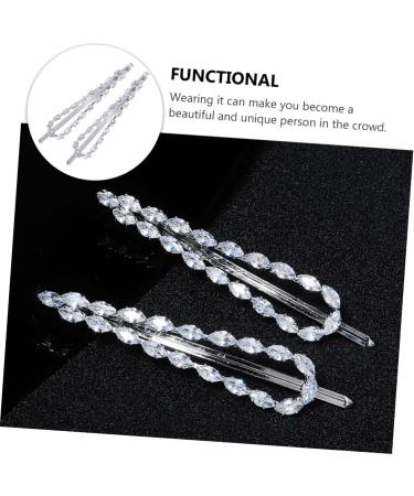 FRCOLOR 1 Pair Crystal Zirconia Hair Clip Hair Pin Bangs Hair Clip Hair Barrettes Crystal Hairpin Hair Clips Diamond Hair Accessories Girls Hairpin Girl Headdress Side Hair Clamp - Buy Online on GoSupps.com