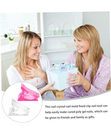 Mikinona 12pcs Nail Clip Nail Fixing Clips Nail Binder Clips Led Builder Clamps Nail Tip Fixing Clamp Nails Kits Manicure Extension Led Kit Finger Clip White Plastic Shaping Mold Clamp 4X3X2CM White - Buy Online on GoSupps.com