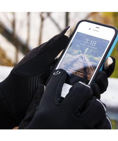 Zensah Smart Running Gloves - Large Black | Touch Screen Compatible - Buy Online on GoSupps.com