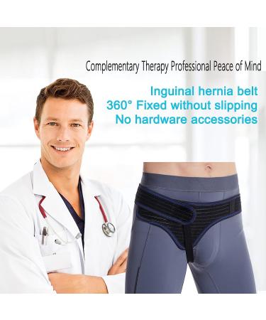 Hernia Guard: Inguinal Hernia Belt for Men - Left or Right Side Post Surgery Support Truss - Adjustable Waist Strap - M (Fits Waist 28-44) - Buy Online on GoSupps.com