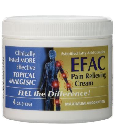 ACTIVE AGAIN Hope Science EFAC Pain Relieving Cream Clinically Tested More Effective Topical Analgesic Fast Acting CLINICALLY Proven Pain Relieving Cream 4 Ounce Regular Strength