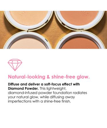 Winky Lux Diamond Complexion Powder - Compressed Matte Foundation with Powdered Diamonds for Flawless Airbrush Finish - 8g (Light) - Buy Online on GoSupps.com