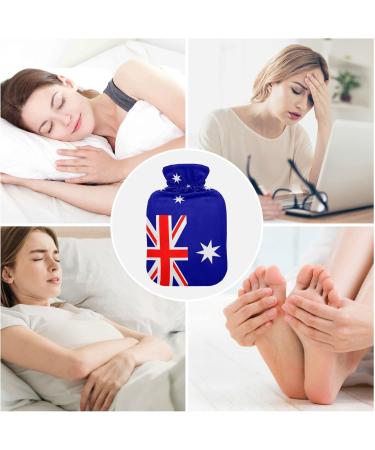 Australia Flag Pattern Hot Water Bottle 1L - Menstrual Cramp Relief & Bed Warmer Cover - Buy Online on GoSupps.com