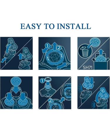 T te de rechange 3 pi ces Compatible avec les rasoirs Philips s rie 5000 SH50/52 SH50/50 for lame PowerTouch (PT8 PT7_) AquaTouch (AT8 AT7) 1set - Buy Online on GoSupps.com