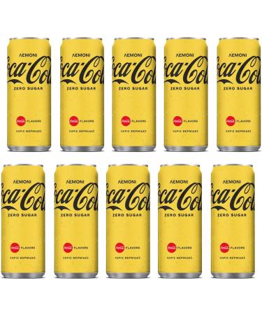 12 x Coca Cola Lemon Flavour Zero Sugar 330ml can (Pack of 12 cansx330ml) - Buy Online on GoSupps.com