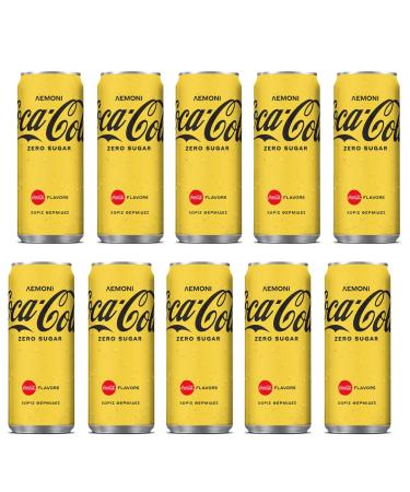 12 x Coca Cola Lemon Flavour Zero Sugar 330ml can (Pack of 12 cansx330ml)