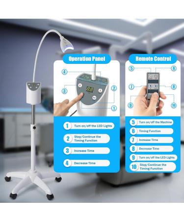 Teeth Whitening Light - Mobile Stand Dental LED Lamp for Effective Bleaching & Whitening (MD666) - Fast International Shipping - Buy Online on GoSupps.com