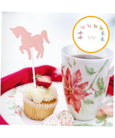 Artibetter 10pcs Unicorn Plugin Glitter Rainbow Cupcake Toppers Sequin Cupcake Toppers Cupcake Topper Sticks Dessert Letter Topper Dessert Picks Party Dessert Rabbit Head Cloth Baby Paper Cup - Buy Online on GoSupps.com