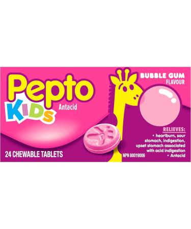 Pepto Bismol Caplets Upset Stomach Relief Diarrhea Relief Heartburn Nausea Indigestion & KIDS Chewables Upset Stomach Relief Diarrhea Relief Heartburn Nausea Indigestion Caplet+ chewable_tablets_bubblegum Unflavored 48 Count (Pack of 1) - Buy Online on GoSupps.com