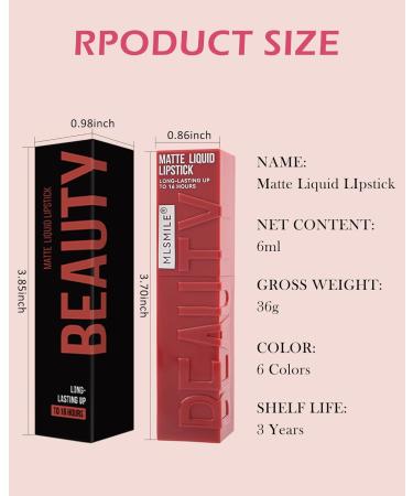 Lestpola Matte lipstick liquid lipstick for women highly pigmented lipstick super velvet color lasts up to 16 hours lip gloss long lasting waterproof Christmas lip makeup gift - Buy Online on GoSupps.com