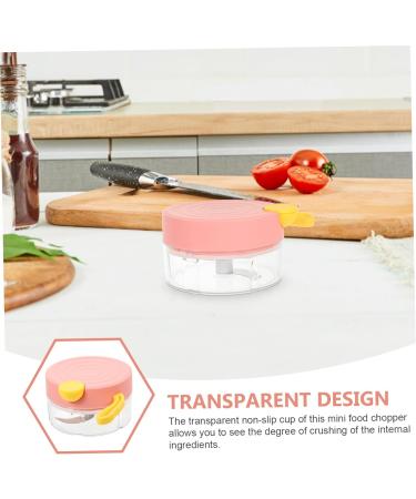 HOMSFOU Garlic Chopper Manual Food Chopper Onion Chopper Electric Vegetable Shredder Ginger Masher Mini Garlic Kitchen Food Mincer Spice Chopper Chili Joystick Meat Crusher Pink 10.5X10.5X6.5CM - Buy Online on GoSupps.com